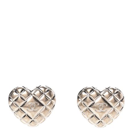 chanel quilted heart earrings|chanel earrings online shop.